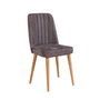 Hanah Home Vina 0701 Conjunto de Mesa de Comedor Extensible y Sillas, Pino Atlántico y Antracita
